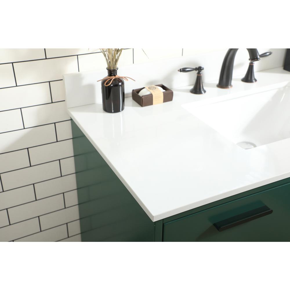 42 inch bathroom vanity in Green with backsplash