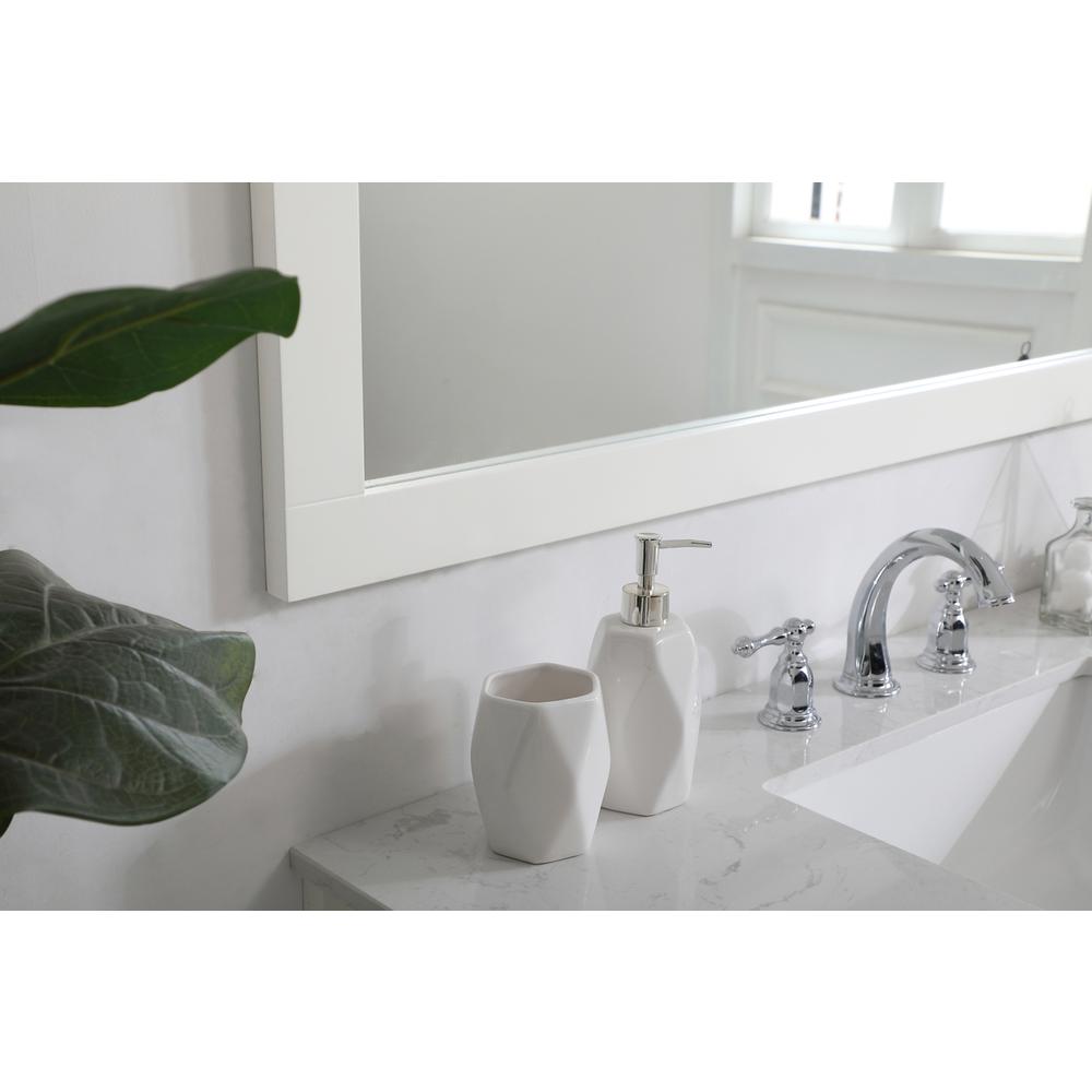 Aqua rectangle vanity mirror 42 inch in White