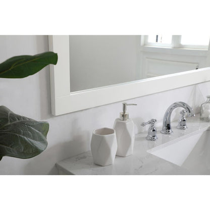 Aqua rectangle vanity mirror 42 inch in White