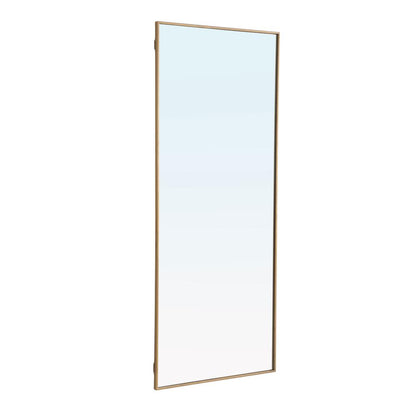 Metal frame Rectangle Mirror 30 inch Brass
