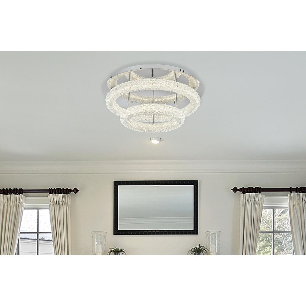 Bowen 26 inch Adjustable LED Flush Mount in Chrome