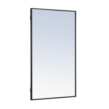 Metal frame Rectangle Mirror 24 inch Black