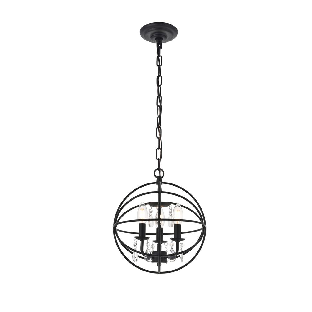 Wallace 3 light Matte Black Pendant
