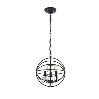 Wallace 3 light Matte Black Pendant