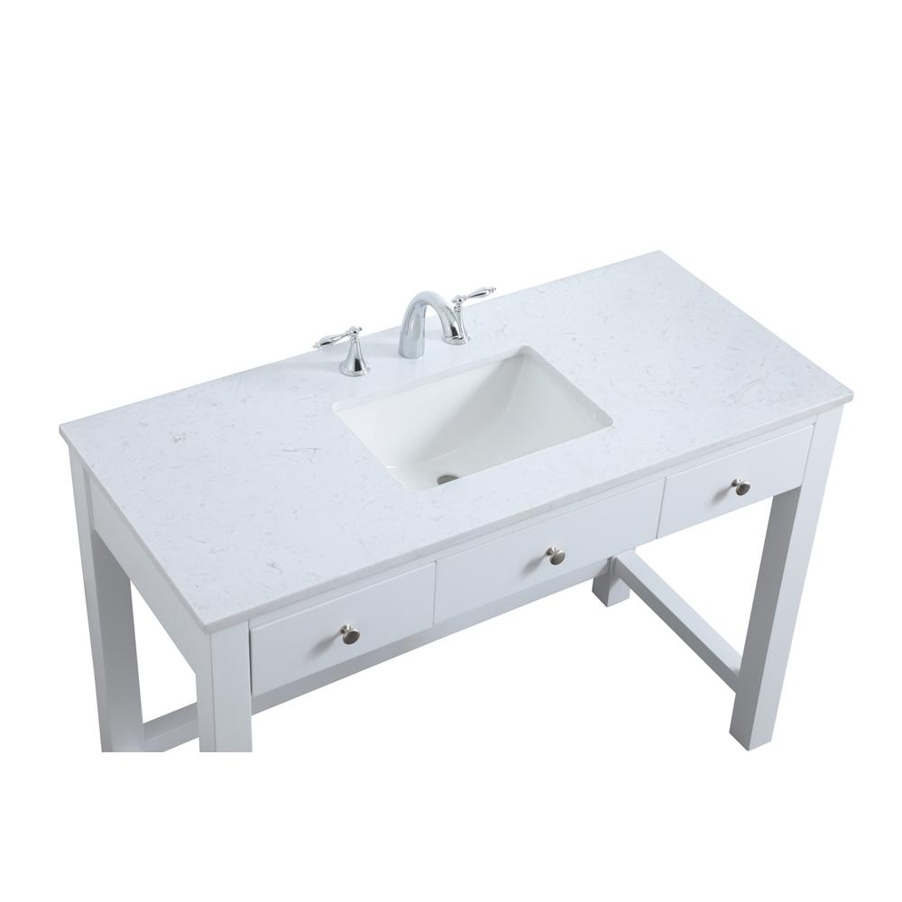 48 Inch ADA Compliant Bathroom Vanity In White