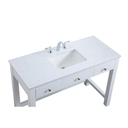 48 Inch ADA Compliant Bathroom Vanity In White