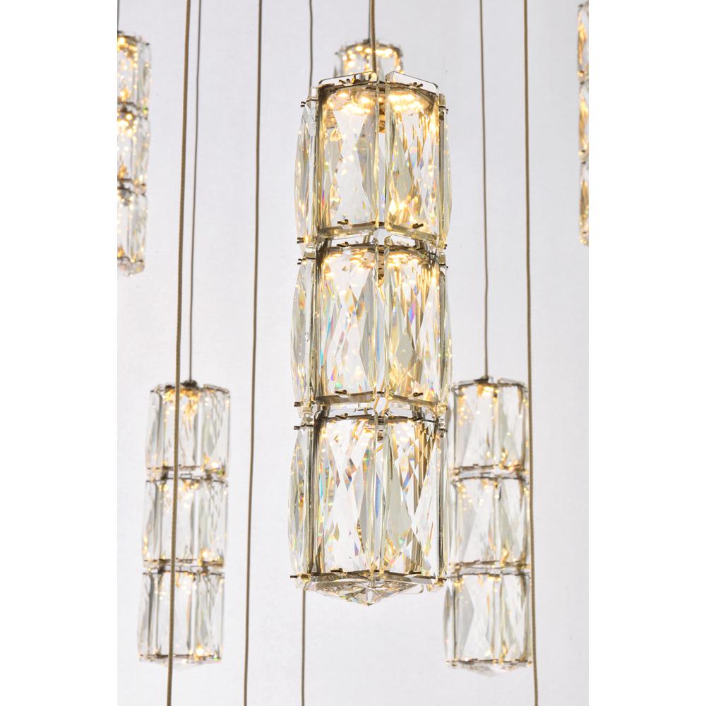 Polaris 42 inch LED chandelier in chrome