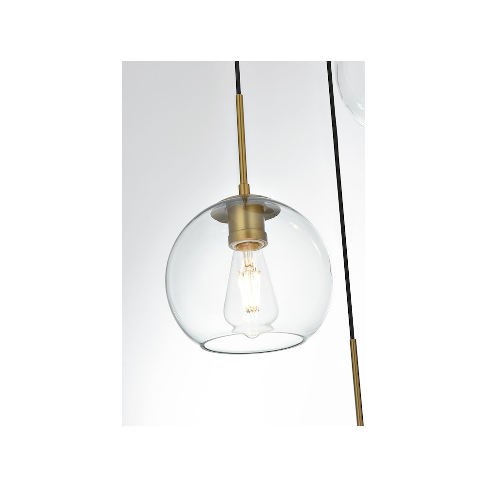 Baxter 18 Inch Flush Mount Clear Shade in Satin Gold