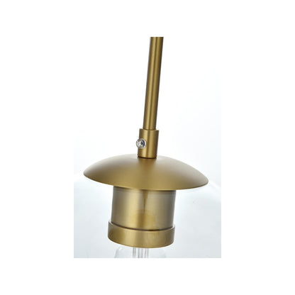 Baxter 18 Inch Flush Mount Clear Shade in Satin Gold