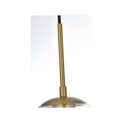 Baxter 18 Inch Flush Mount Clear Shade in Satin Gold