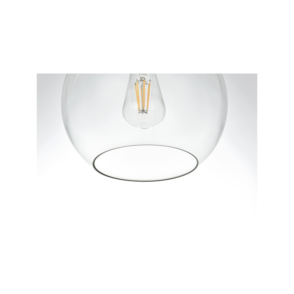 Baxter 18 Inch Flush Mount Clear Shade in Satin Gold