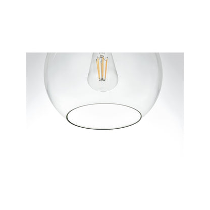 Baxter 18 Inch Flush Mount Clear Shade in Satin Gold