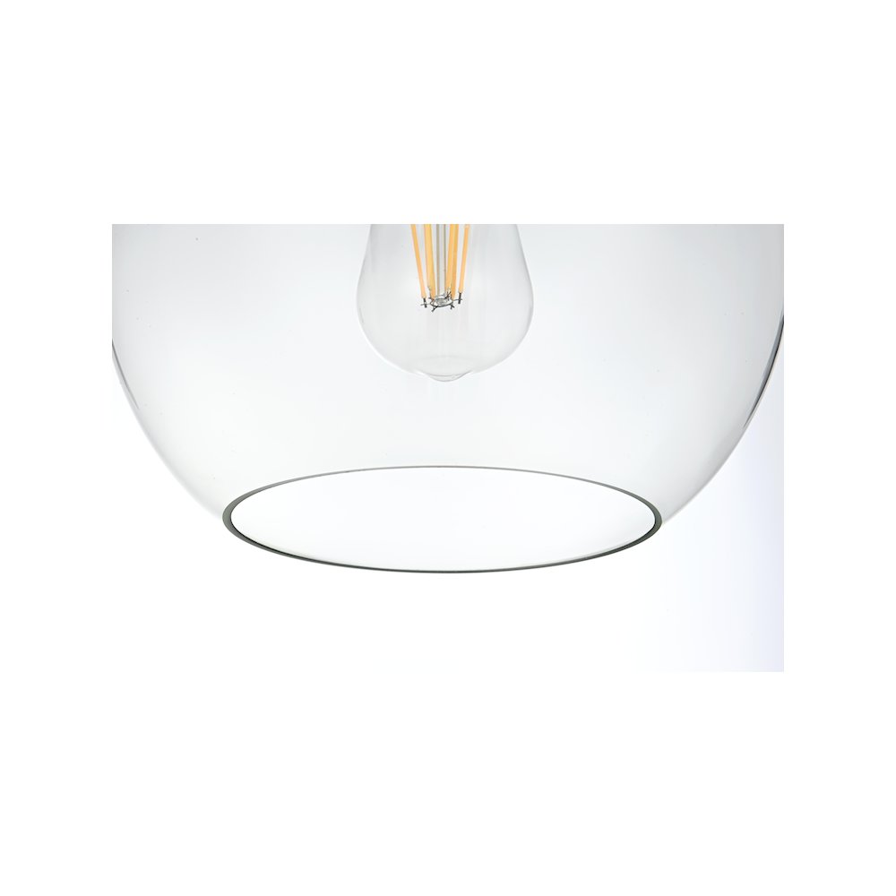 Baxter 10 Inch Pendant Clear Shade in Satin Gold