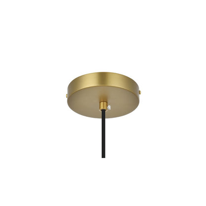 Baxter 10 Inch Pendant Clear Shade in Satin Gold