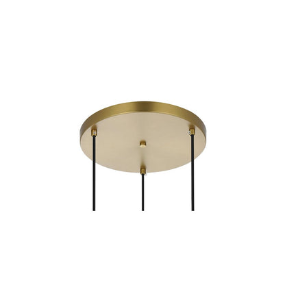 Baxter 20 Inch Pendant Clear Shade in Satin Gold