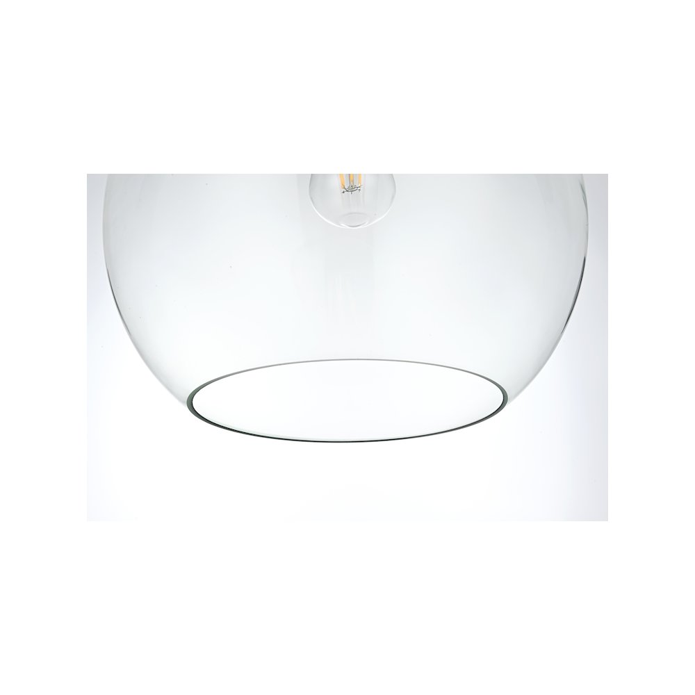 Baxter 14 Inch Pendant Clear Shade in Satin Gold