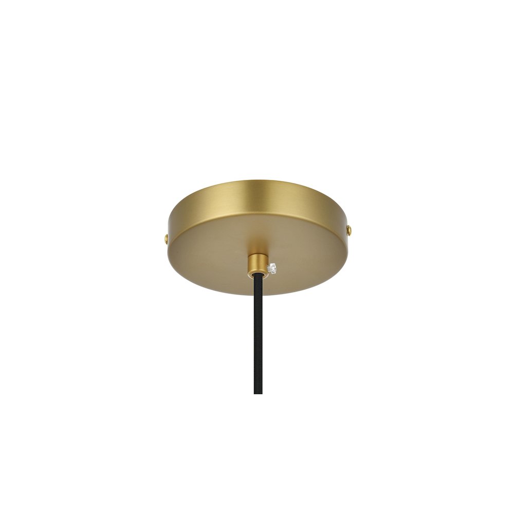 Baxter 12 Inch Pendant Clear Shade in Satin Gold