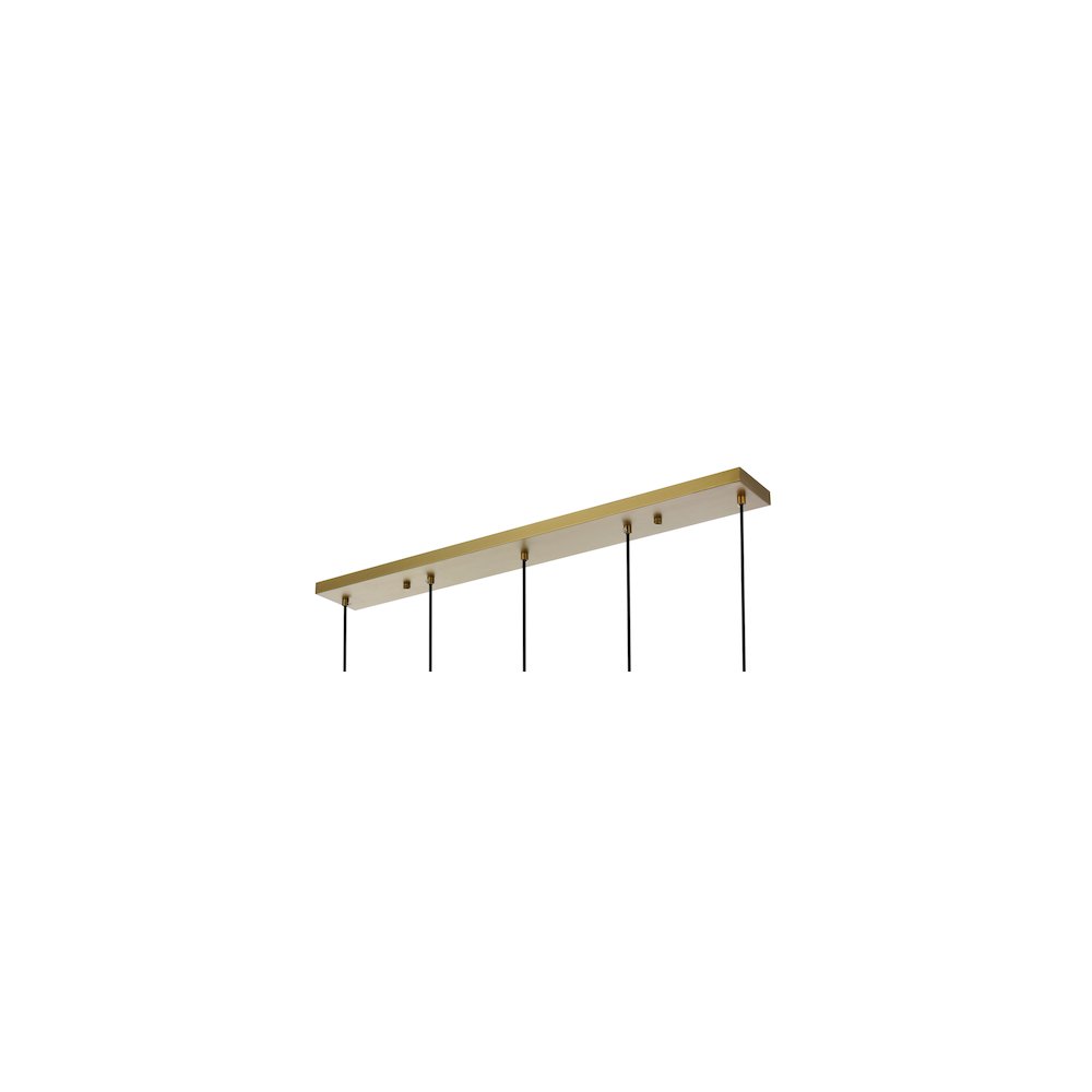 Baxter 41.5 Inch Pendant Clear Shade in Satin Gold