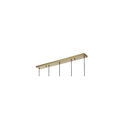 Baxter 41.5 Inch Pendant Clear Shade in Satin Gold