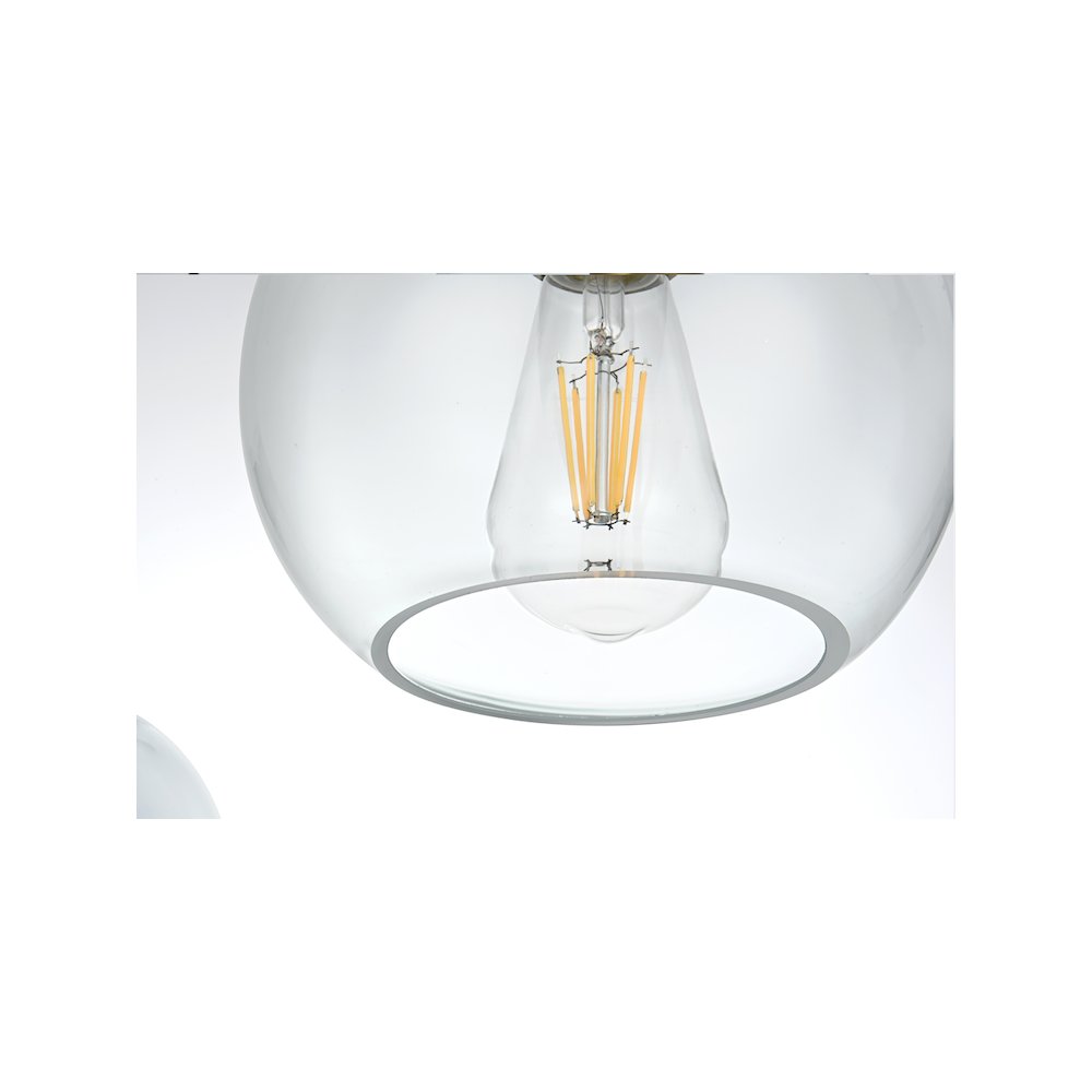 Baxter 54 Inch Pendant Clear Shade in Satin Gold