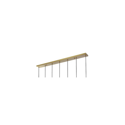 Baxter 54 Inch Pendant Clear Shade in Satin Gold