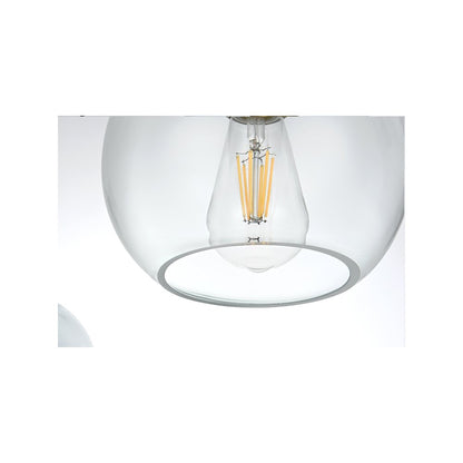 Baxter 36 Inch Pendant Clear Shade in Satin Gold