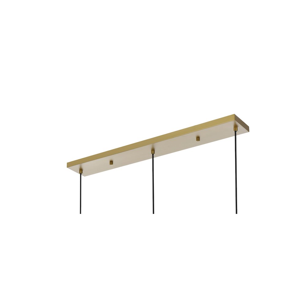 Baxter 36 Inch Pendant Clear Shade in Satin Gold