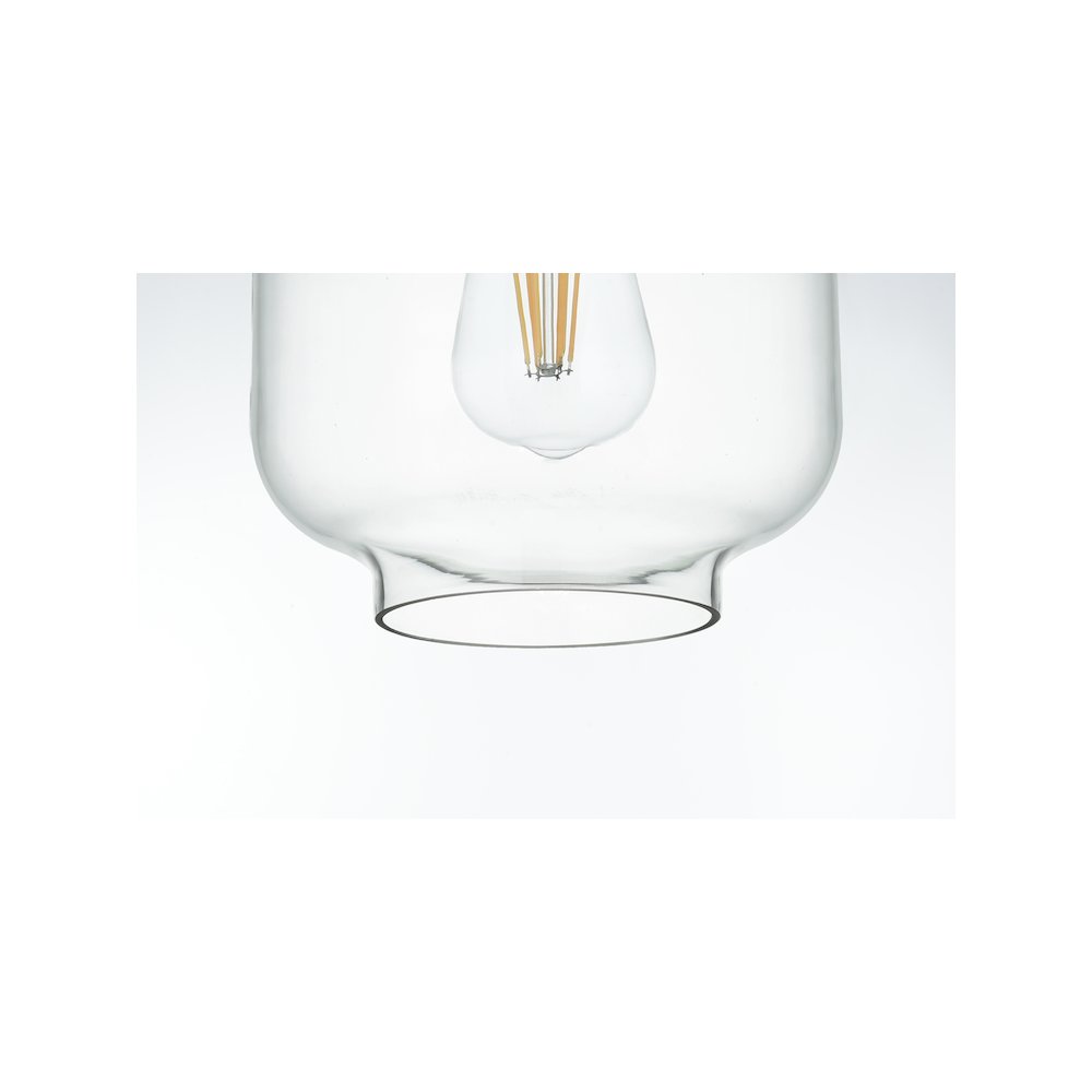 Collier 7.5 Inch Flush Mount Clear Shade in Satin Gold