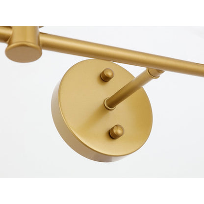 Gene 2 light Brass and Clear glass Wall sconce