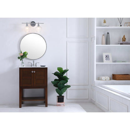 Gene 2 light Chrome and Clear glass Wall sconce
