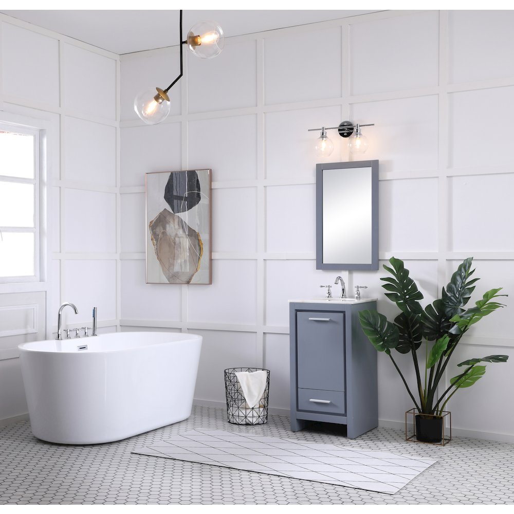 Collier 2 light Chrome and Clear glass Wall sconce