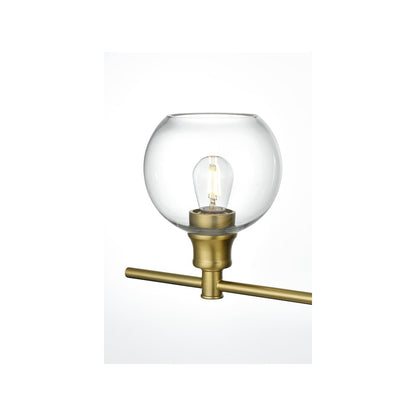 Collier 2 Light Satin Gold and Clear Glass Wall Sconce