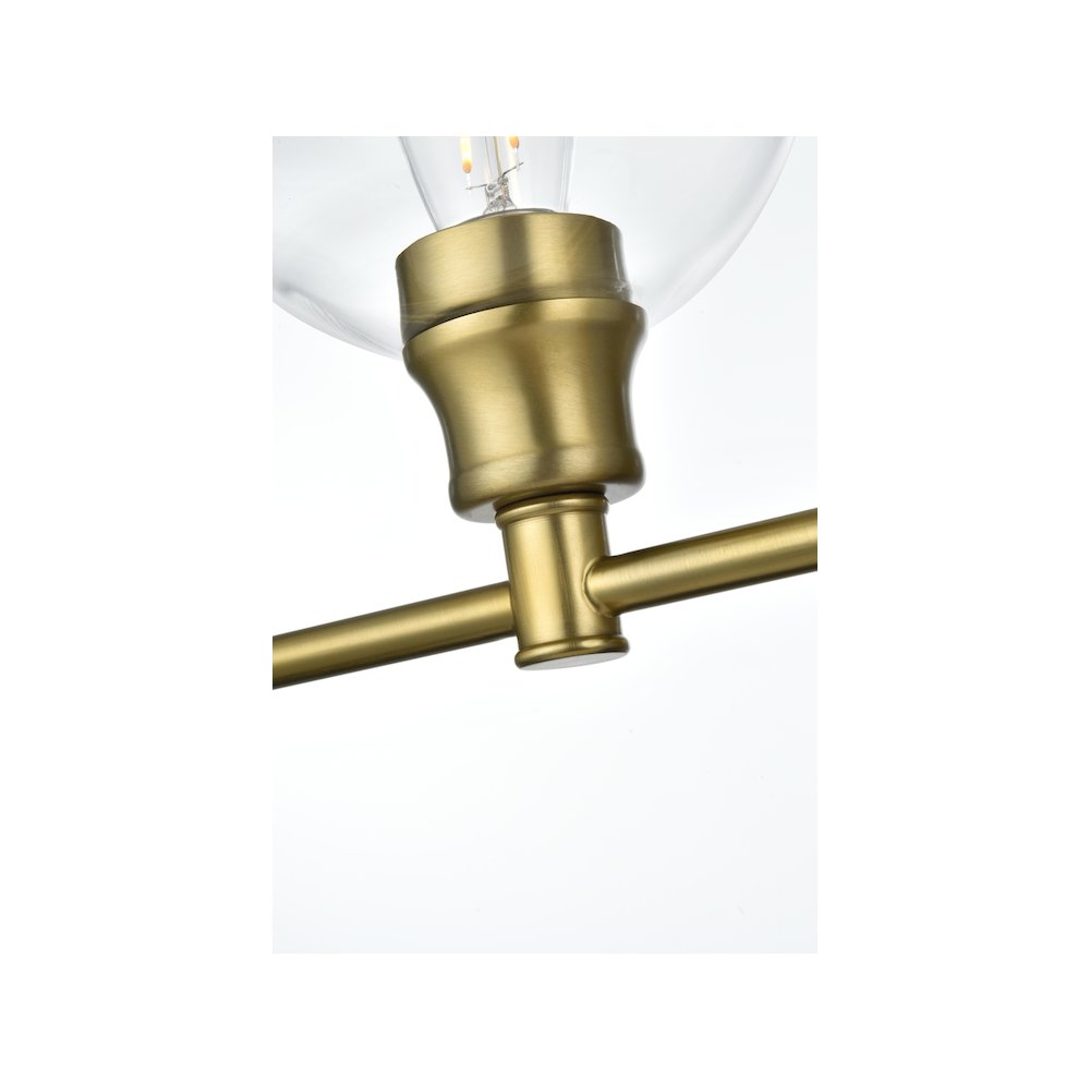 Collier 2 Light Satin Gold and Clear Glass Wall Sconce