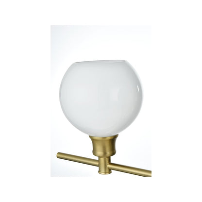 Collier 2 Light Satin Gold and Frosted White Glass Wall Sconce