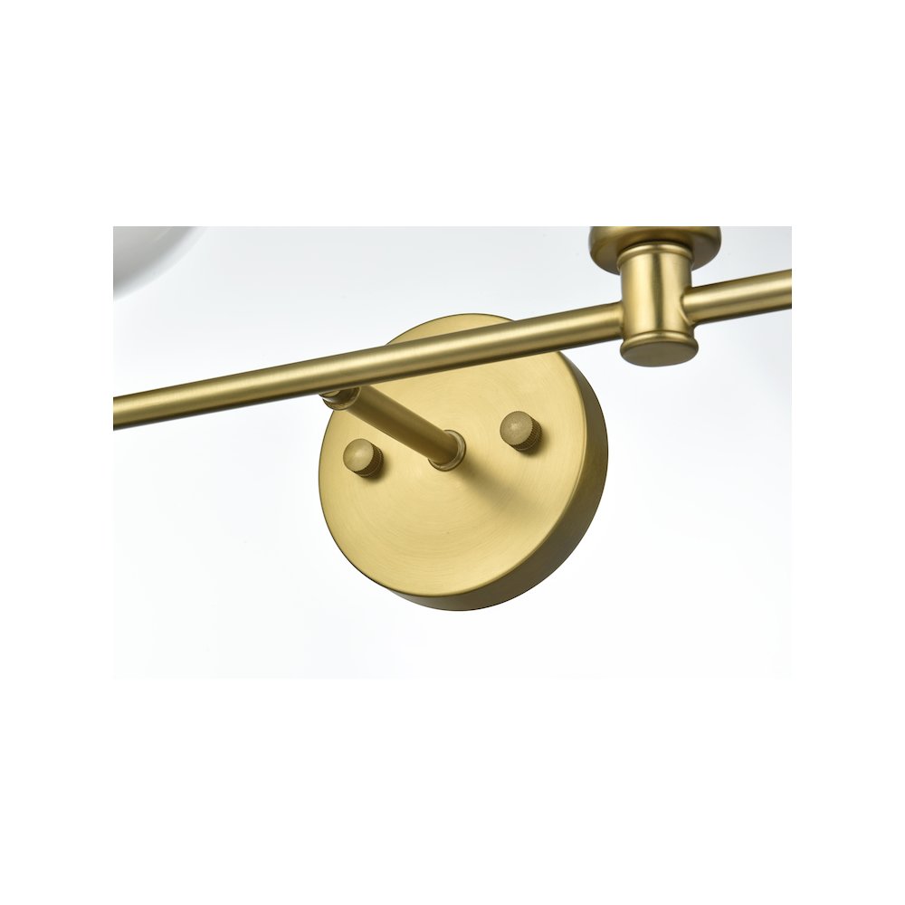Collier 2 Light Satin Gold and Frosted White Glass Wall Sconce