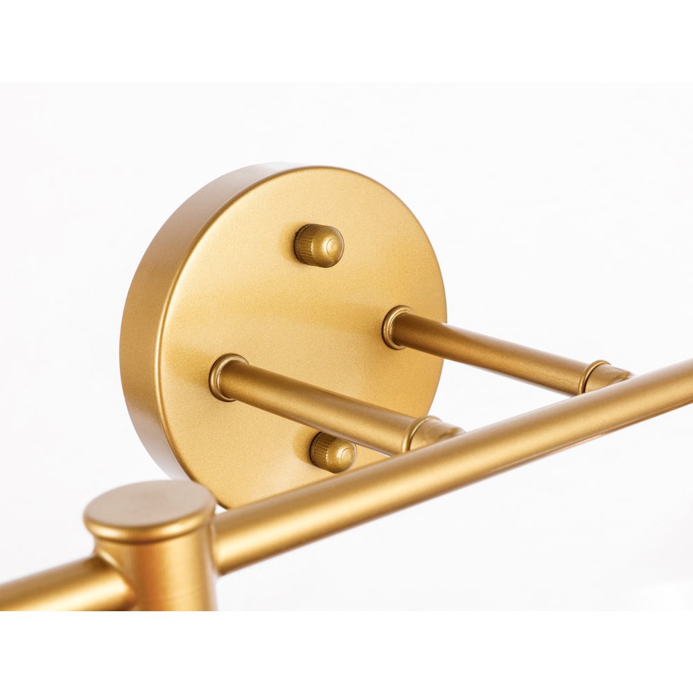 Gene 4 light Brass and Clear glass Wall sconce