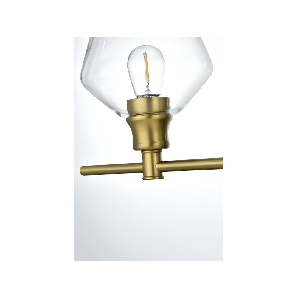 Gene 4 Light Satin Gold and Clear Glass Wall Sconce