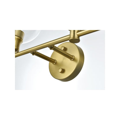 Collier 4 Light Satin Gold and Clear Glass Wall Sconce