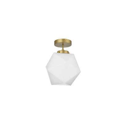 Lawrence 10 Inch Flush Mount Frosted White Shade in Satin Gold