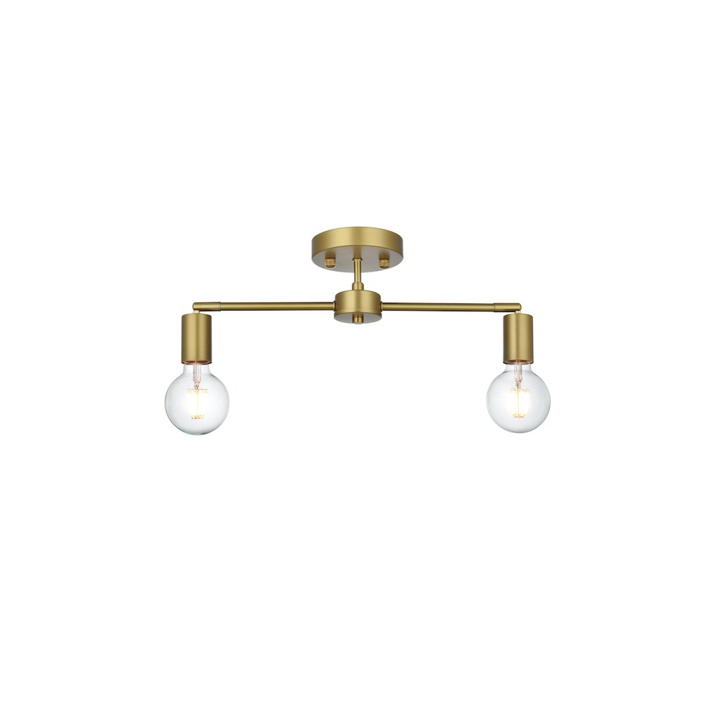 Zane 21.5 Inch Flush Mount in Satin Gold