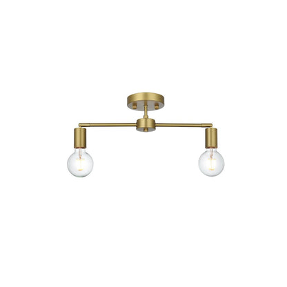 Zane 21.5 Inch Flush Mount in Satin Gold