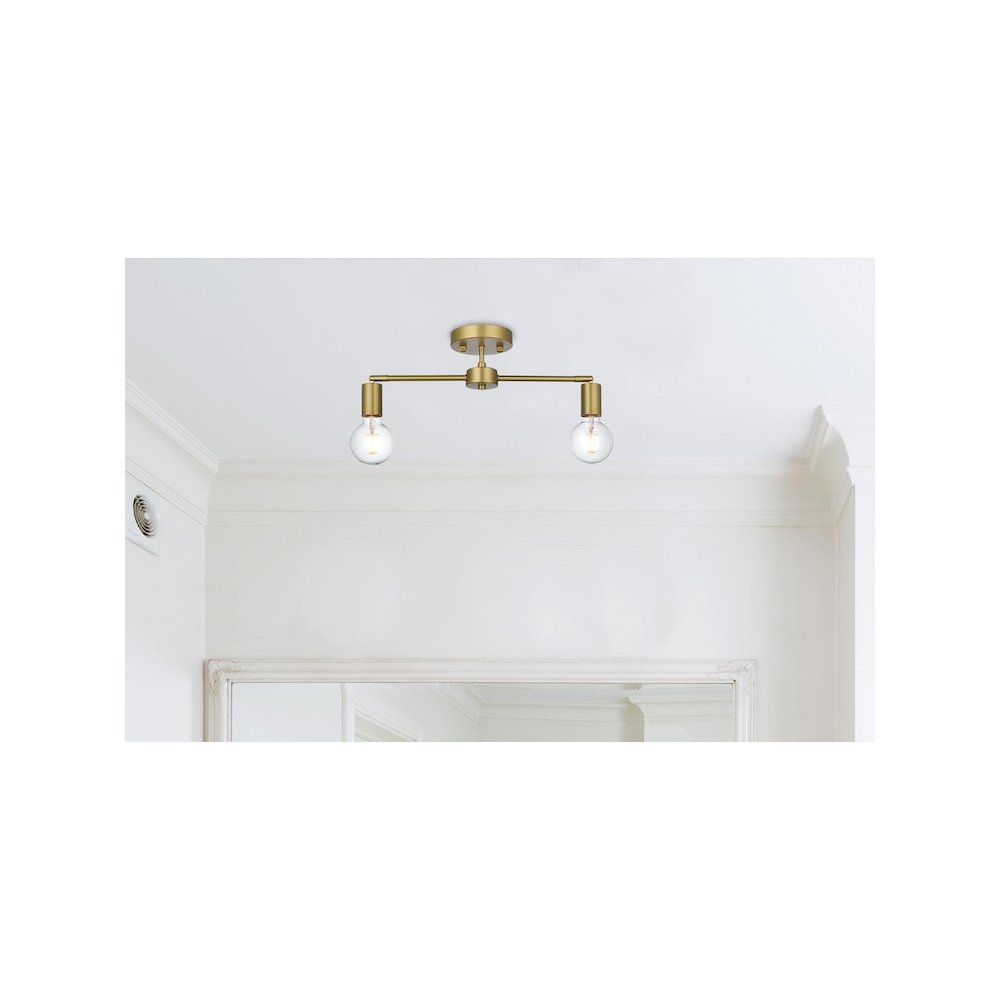 Zane 21.5 Inch Flush Mount in Satin Gold