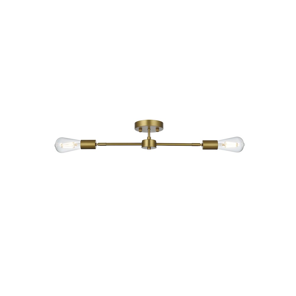 Zane 21.5 Inch Flush Mount in Satin Gold