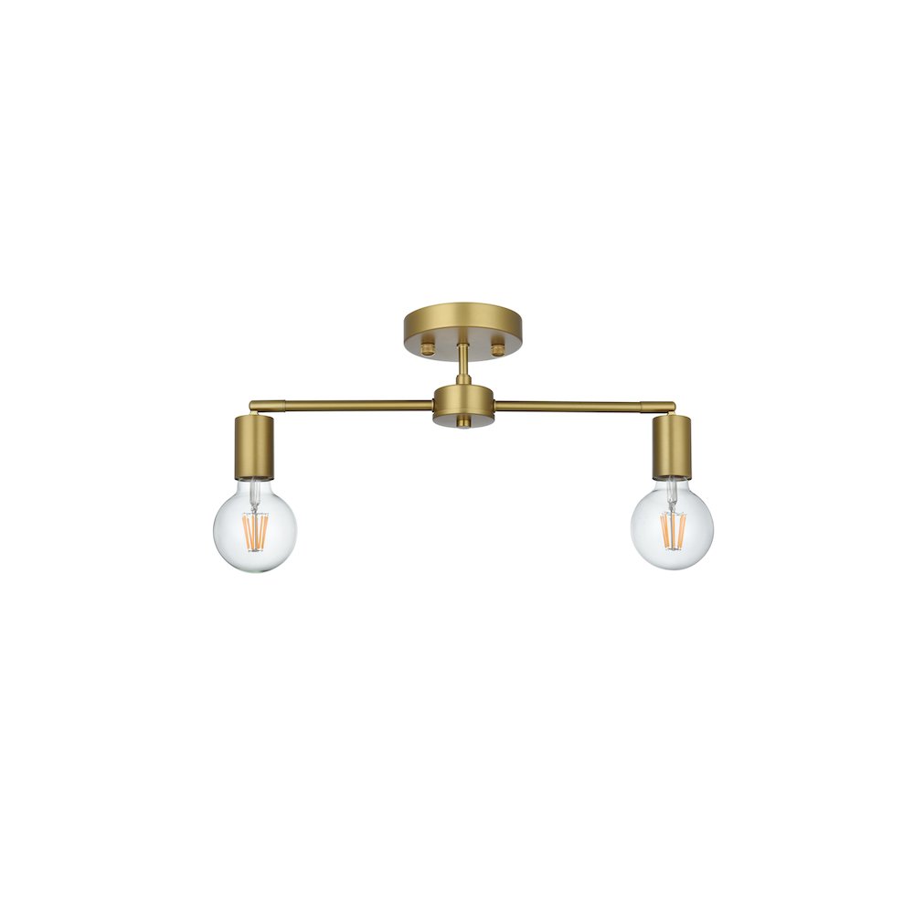 Zane 21.5 Inch Flush Mount in Satin Gold