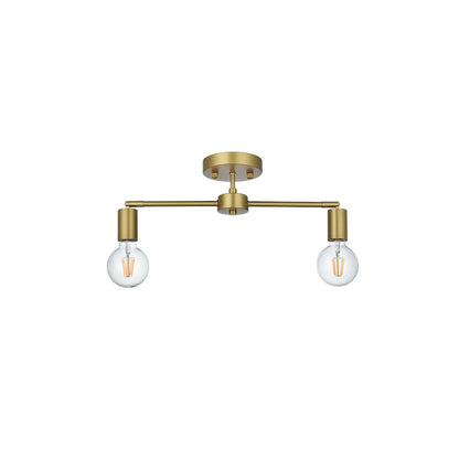 Zane 21.5 Inch Flush Mount in Satin Gold