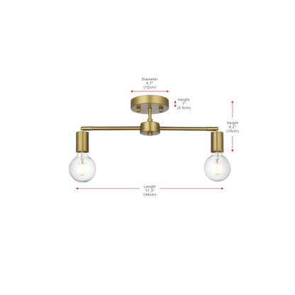 Zane 21.5 Inch Flush Mount in Satin Gold