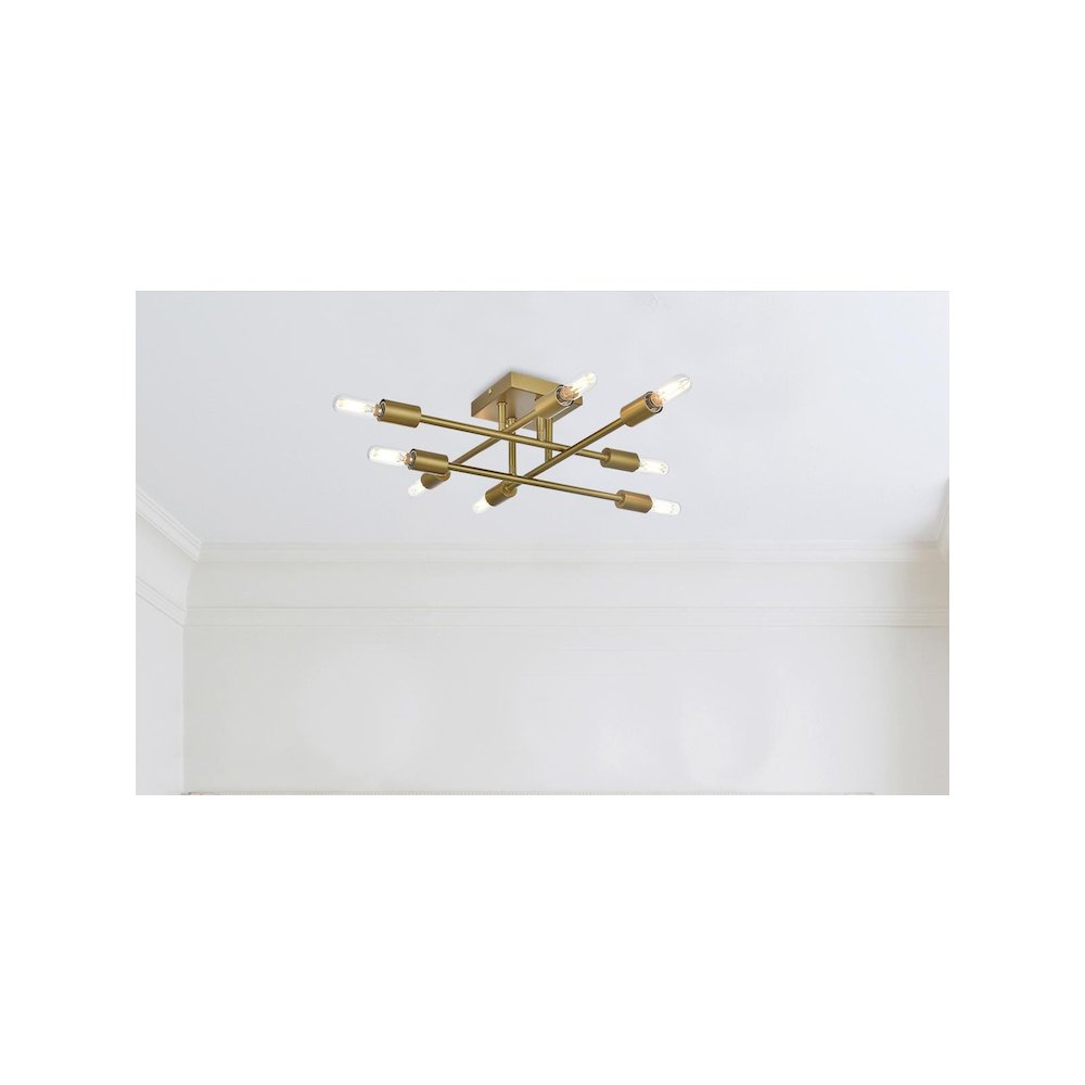 Script 19 Inch Flush Mount in Satin Gold