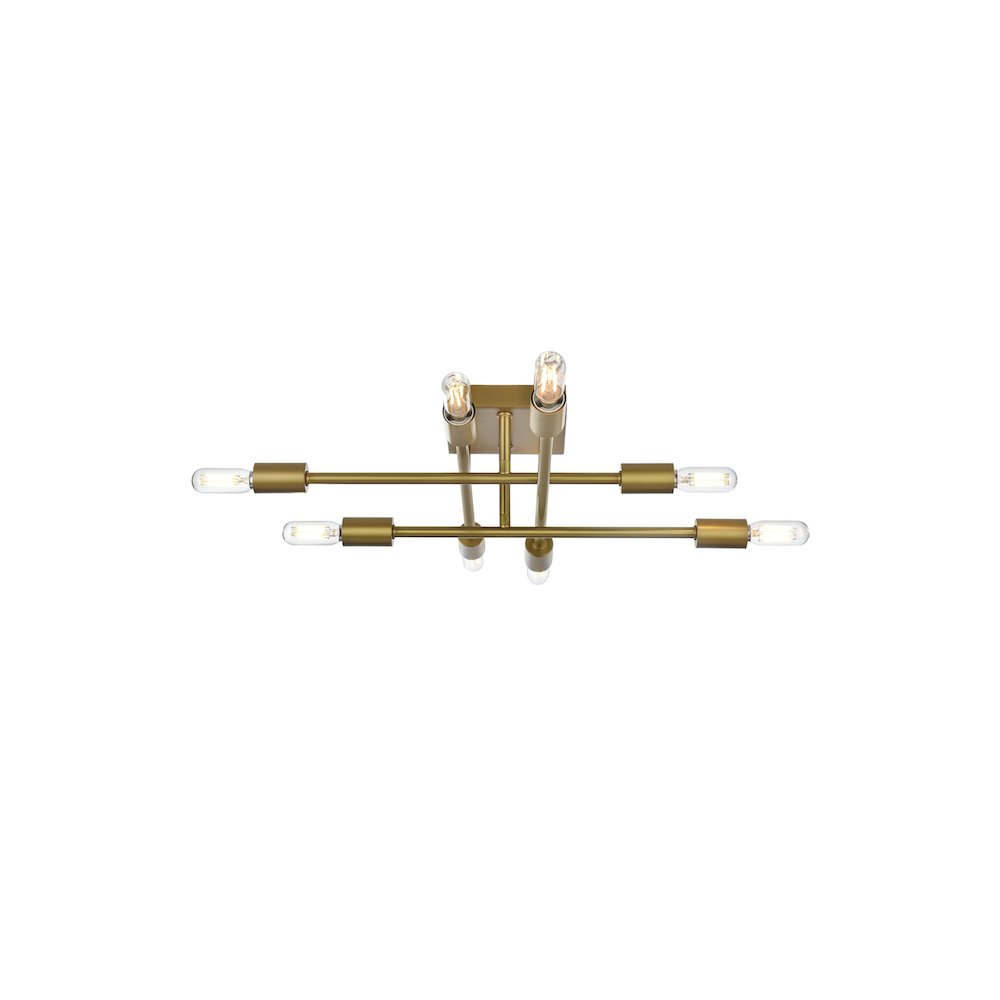 Script 19 Inch Flush Mount in Satin Gold