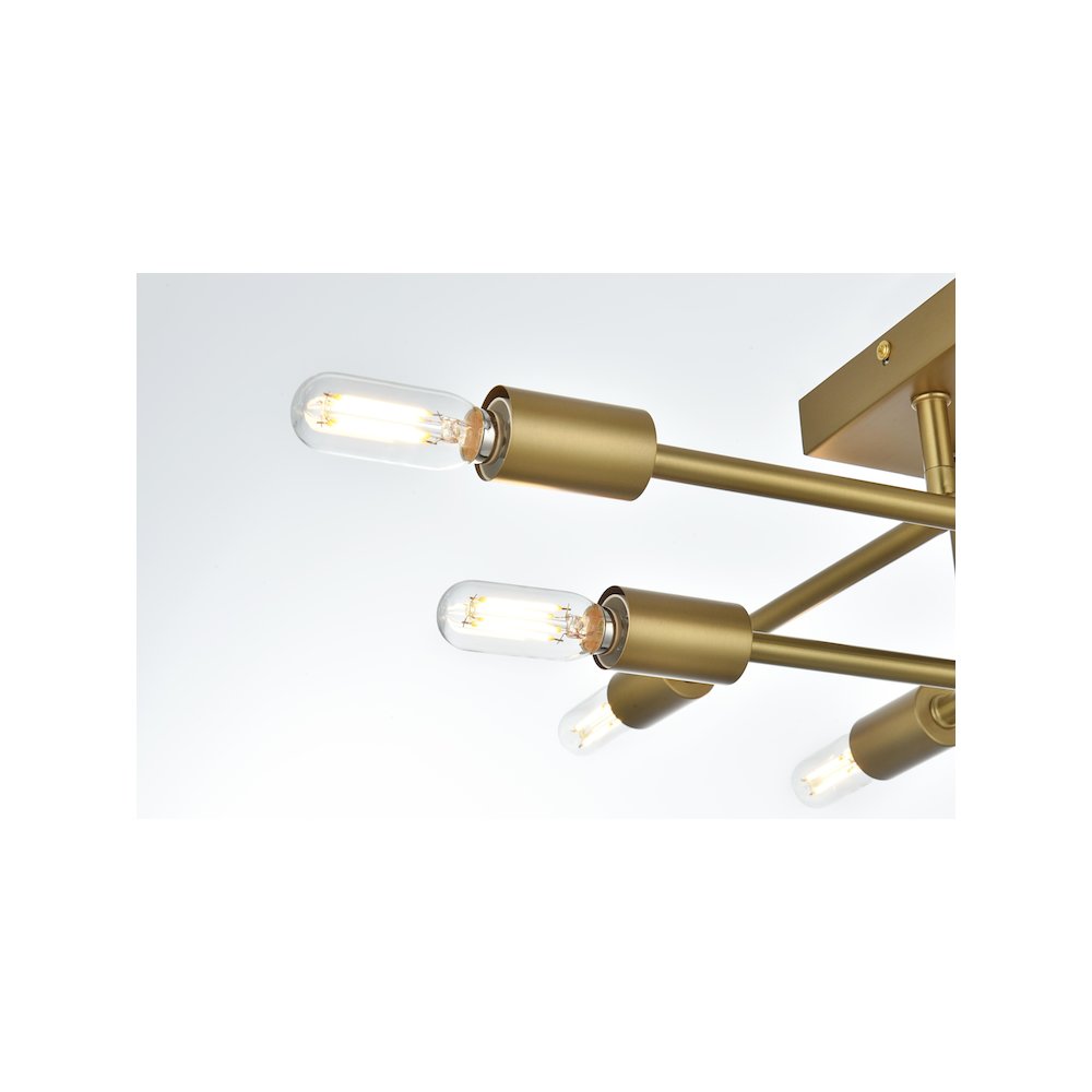 Script 19 Inch Flush Mount in Satin Gold