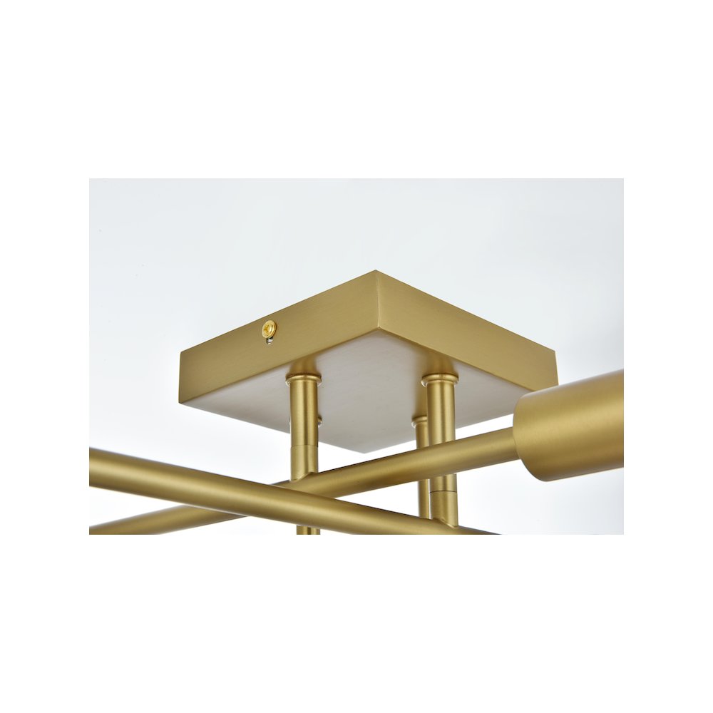 Script 19 Inch Flush Mount in Satin Gold